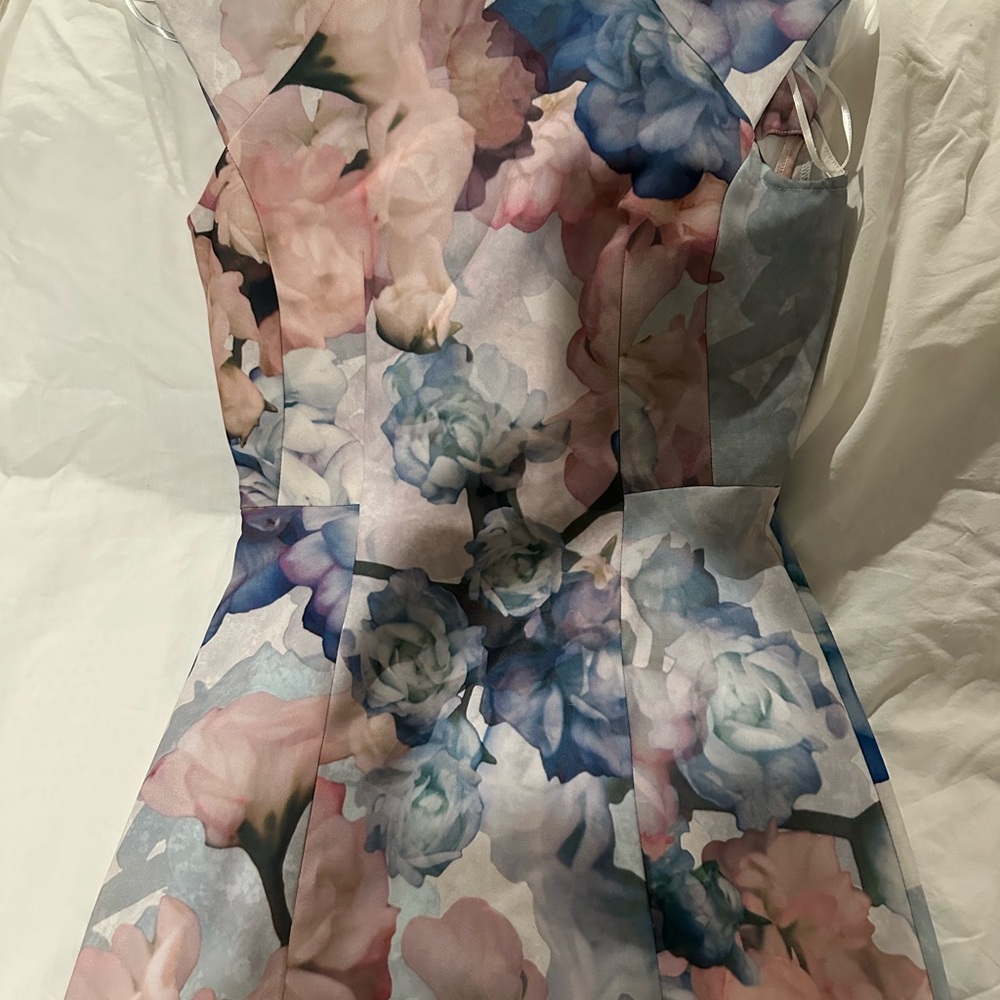 H&M Floral Midi Dress - Pink, Blue, White